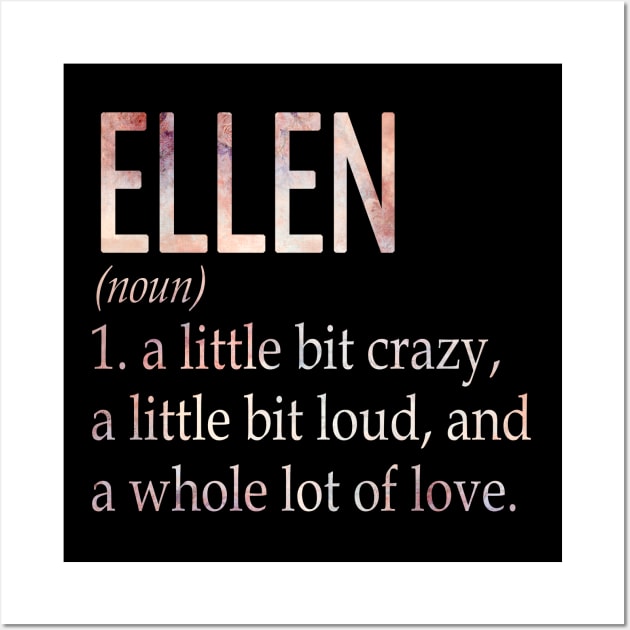 Ellen Girl Name Definition Wall Art by ThanhNga